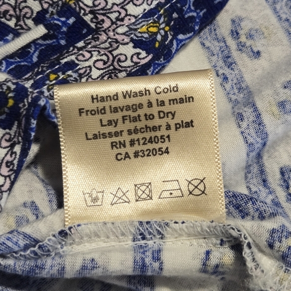 Porridge Anthropologie Belmar Boho Patch Print Quilted Yoke Button Blouse XS - Picture 7 of 10